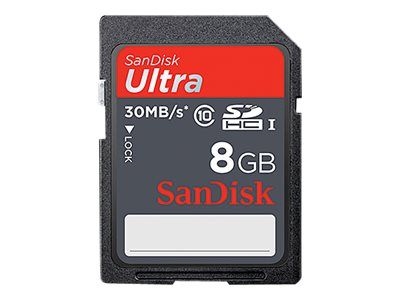 SanDisk Ultra Flash Memory Card - 8GB - Class 10 - SDHC UHS-I