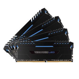 Corsair Vengeance LED Series 64GB (4x16GB) DDR4 3200MHz CL16 RAM - Blue - Dual Channel Kit