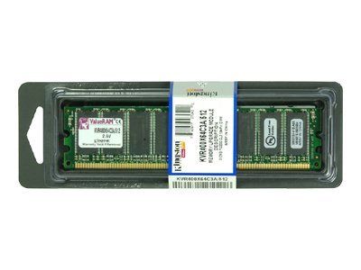 Kingston ValueRAM - 512MB DDR Module - 400MHz PC3200 - CL3 - 2.6V - Unbuffered Non-ECC Memory