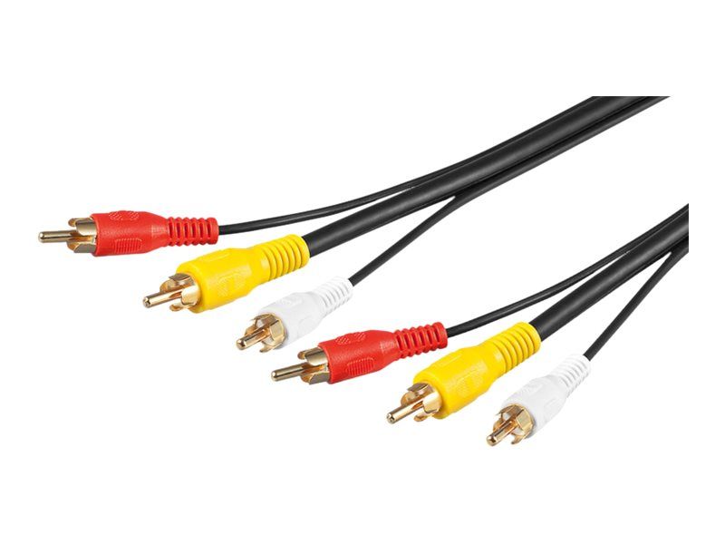 Wentronic Video/Audio Cable - 3 RCA Male to 3 RCA Male, 15m