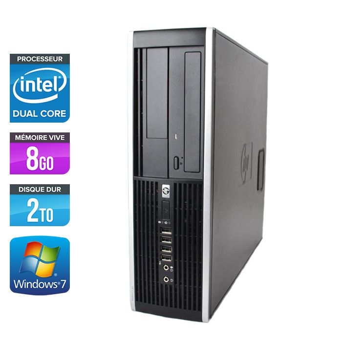 HP Elite 8300 SFF Desktop - Intel Pentium G870, 3.10 GHz, 8GB RAM, 2TB HDD, DVD Drive, Gigabit Ethernet, Windows 7 Pro