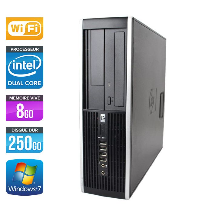 HP Elite 8300 SFF Desktop - Intel Pentium G870, 3.10 GHz, 8GB RAM, 250GB HDD, DVD Drive, Gigabit Ethernet, Wi-Fi, Windows 7 Pro