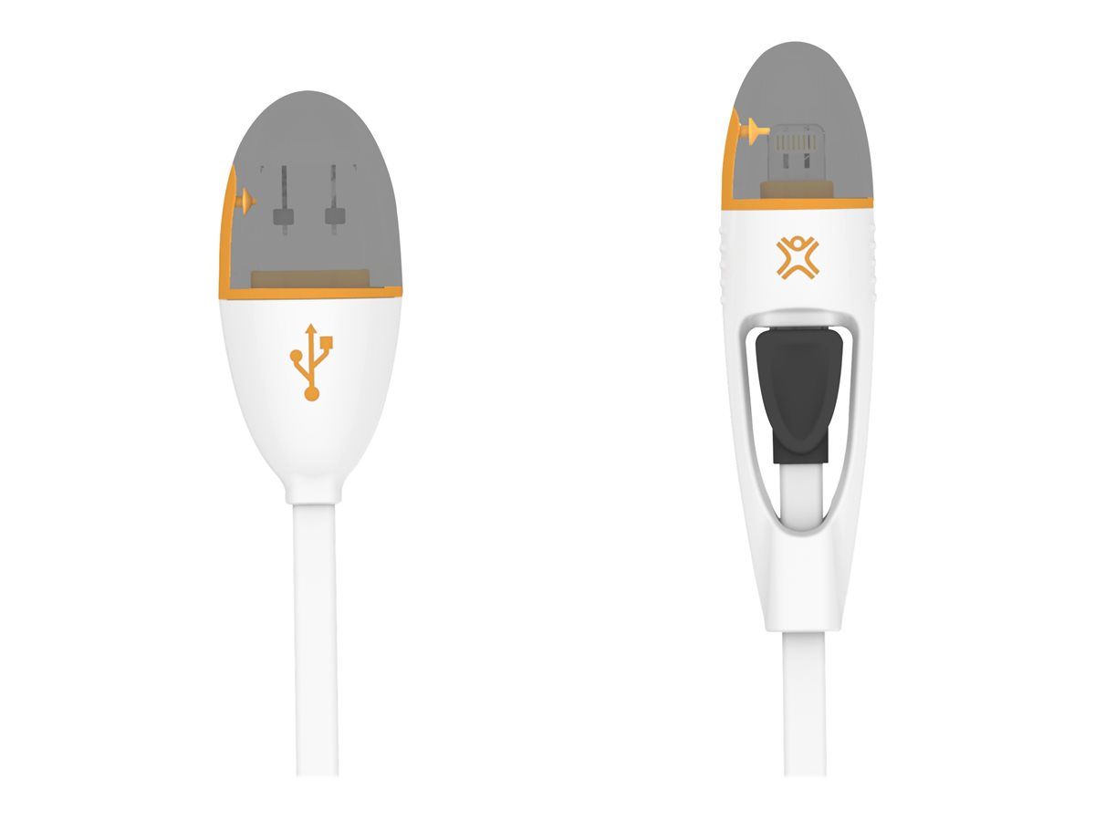 Imation Universal Charging Cable - 1.1m, Flat Design - Micro-USB B to USB A, White