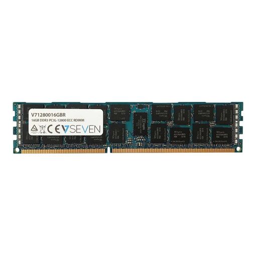 Módulo de memoria V7 de 16 GB (DIMM de 240 pines, 1600 MHz/PC3L-12800, 1,35 V, memoria registrada ECC)