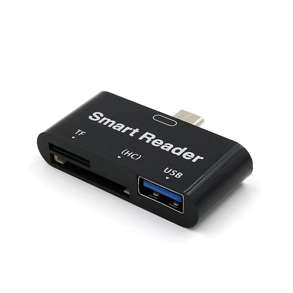 Yks 3-in-1 Micro USB Smart Card Reader for OTG Smartphone - Black