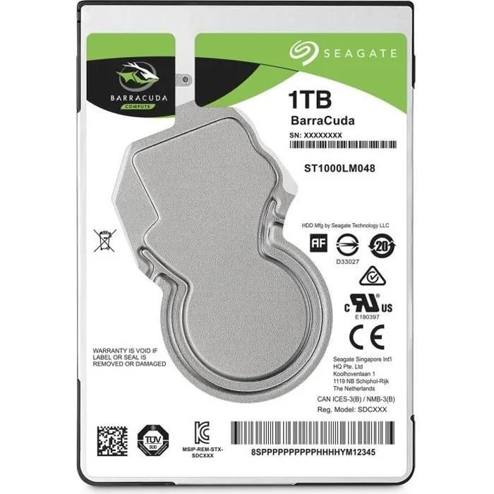 Seagate BarraCuda 1TB Internal Hard Drive - ST1000LM048