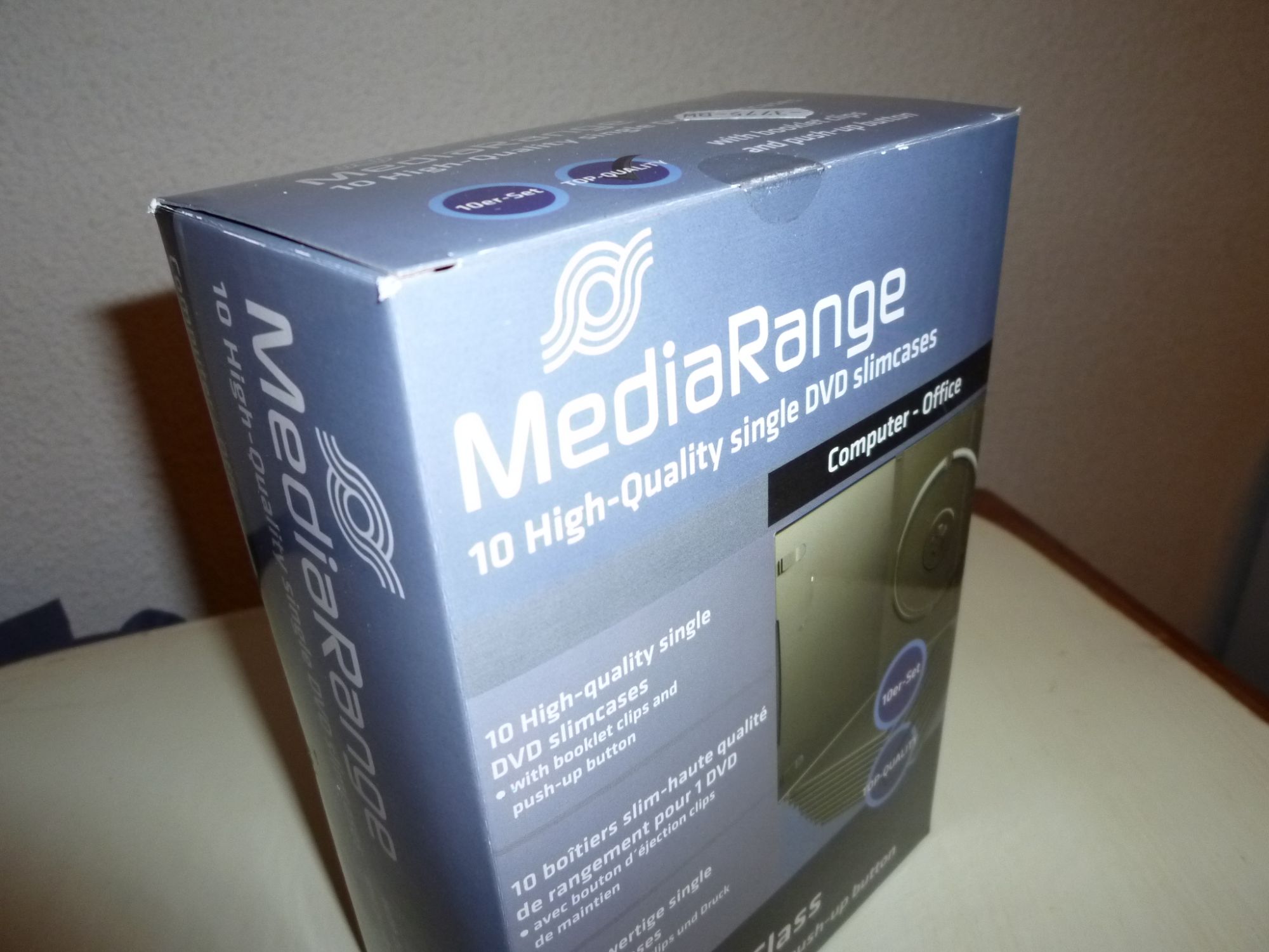 MediaRange DVD Case - Slim Single CD/DVD Case - Black (Pack of 10)