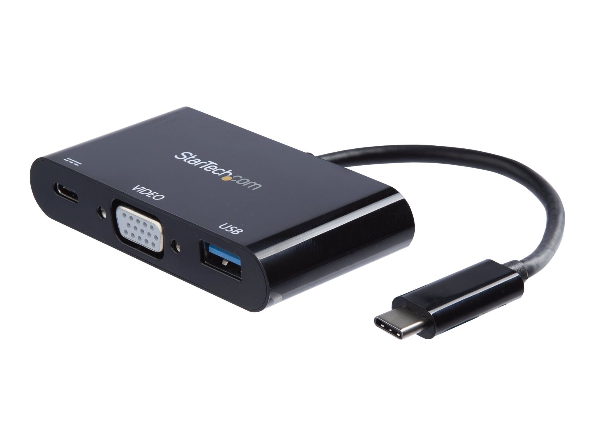 StarTech USB-C to VGA Adapter - Portable USB Type-C Converter with USB-A and Power Delivery