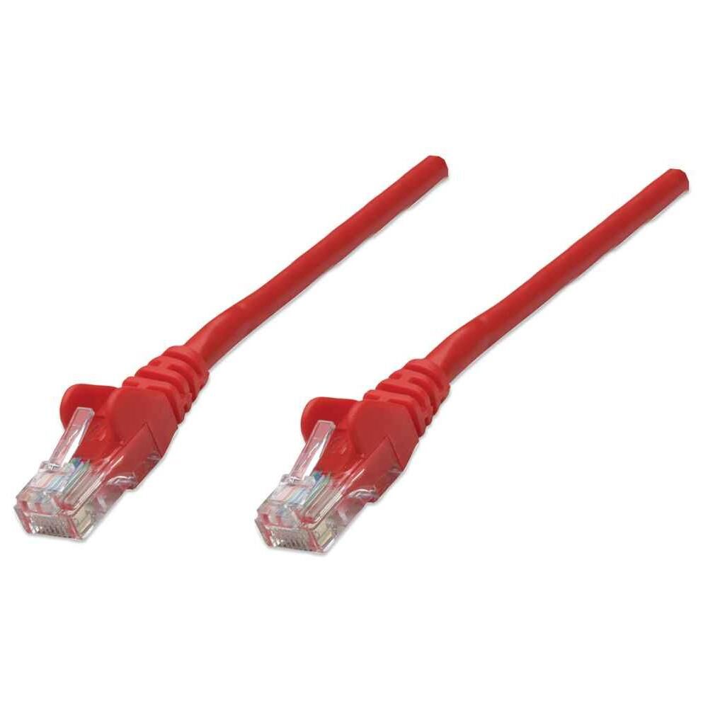 Cable de red Intellinet, Cat5e, 1m, Rojo
