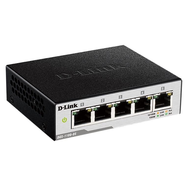 D-Link Smart Managed Switch DGS-1100-05 - Switch - Managed - 5x 10/100/1000 - Desktop