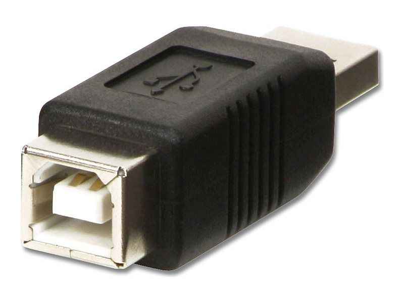 Adaptador USB Lindy - USB A a USB Tipo B - 2.0 - Negro