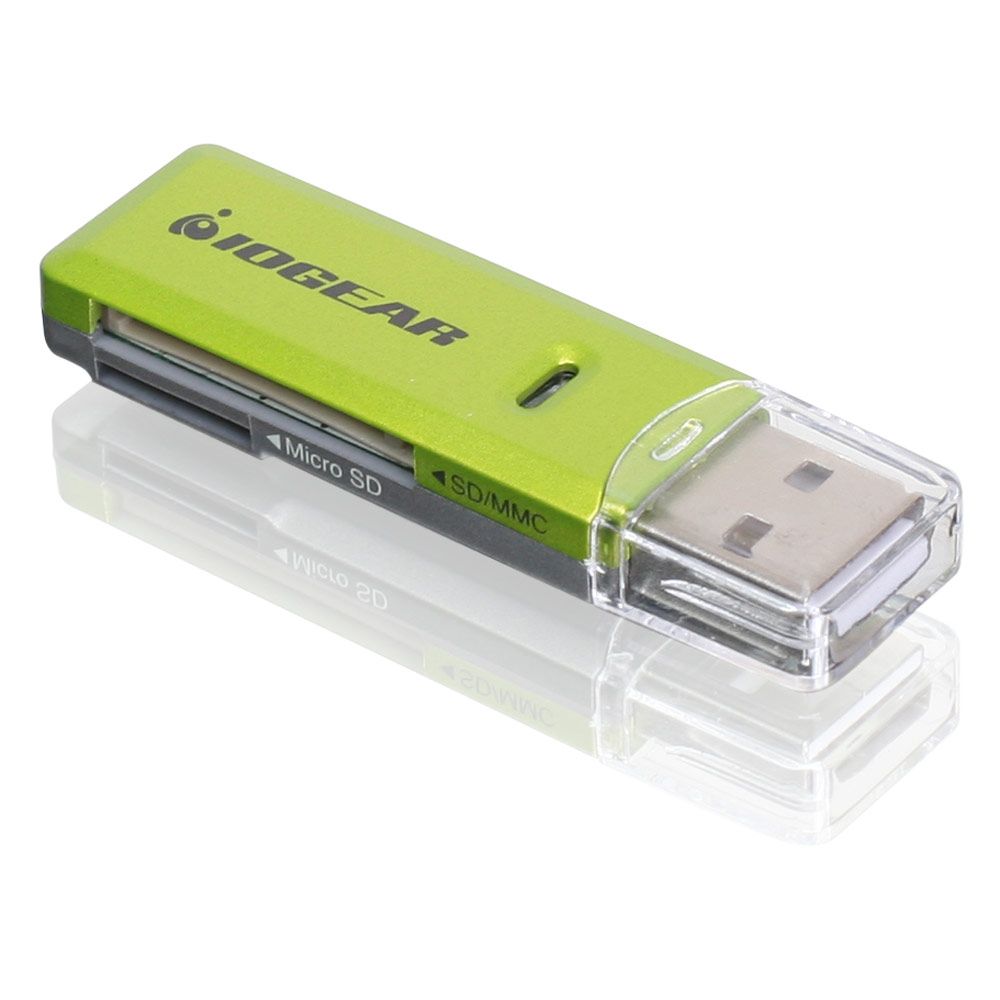 Iogear SD/MicroSD Card Reader Writer GFR204SD - USB 2.0