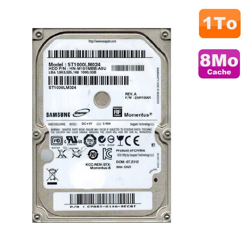 Samsung Momentus 1TB 2.5" SATA Portable Hard Drive