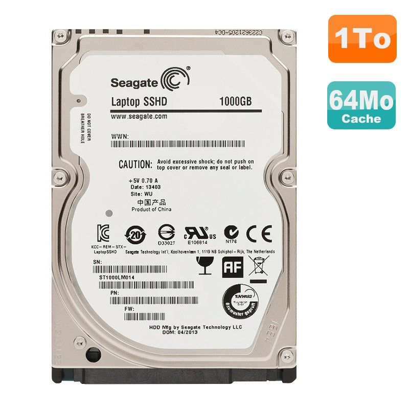 Disque dur portable Seagate 1 To 2,5 pouces SATA SSHD ST1000LM014