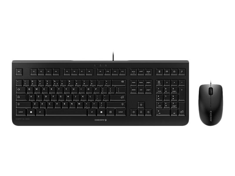 Cherry DC 2000 - USB Keyboard and Mouse Set - US Layout - Cherry LPK Switch - Black