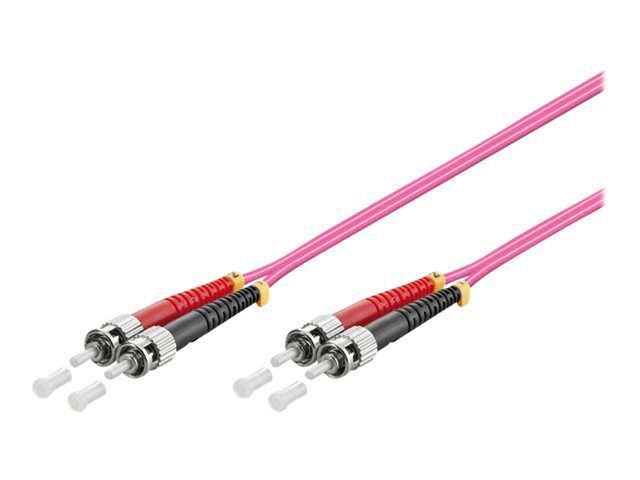 ALCASA Elektronik Multi-Mode ST Cord, 7.5m, Duplex, OM4, Halogen-Free, Violet