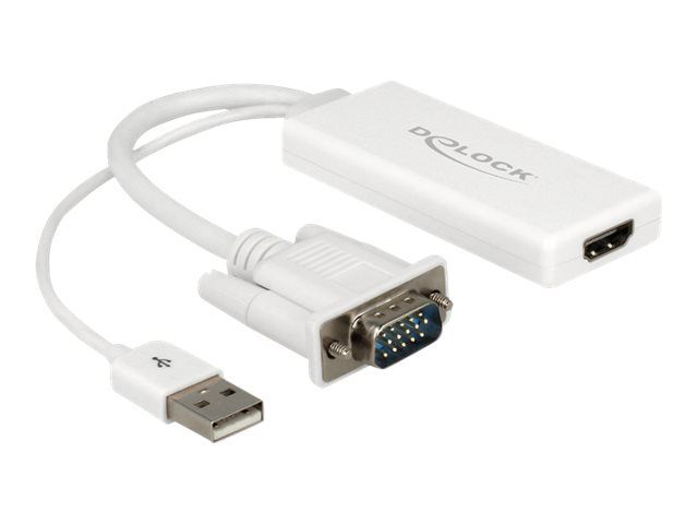 Delock Audio/Video Adapter - USB to HDMI Female Converter - 25cm - White