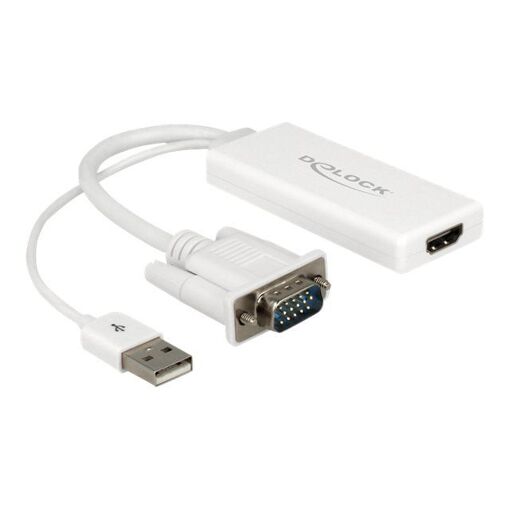 Adaptateur audio/vidéo Delock - Convertisseur USB vers HDMI Femelle - 25 cm - Blanc
