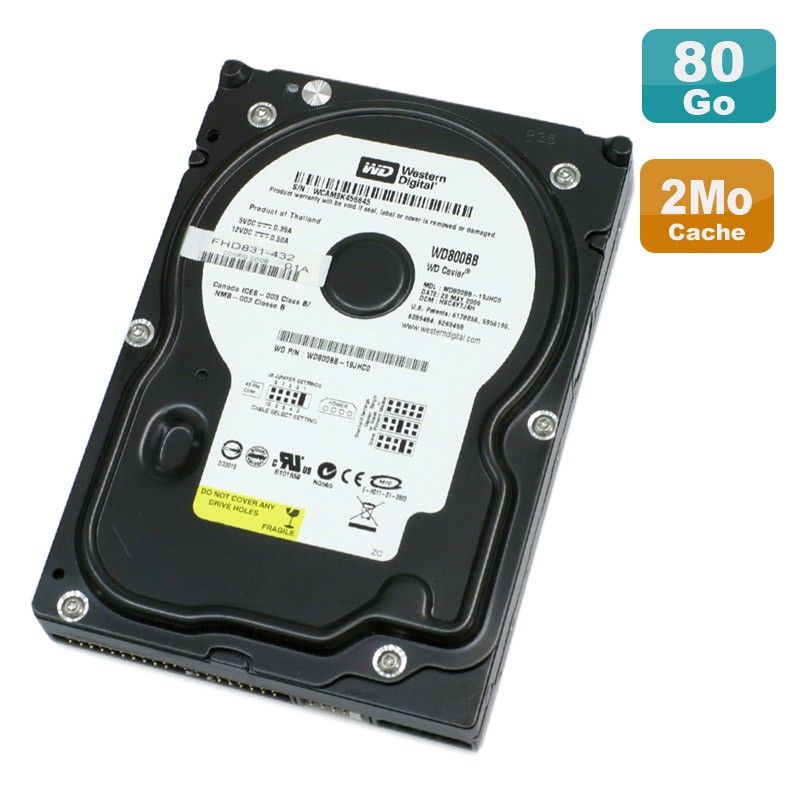 Western Digital Caviar WD800BB 80GB 7200RPM 3.5" Internal Hard Drive