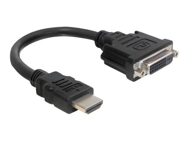 Delock 0.2m HDMI-DVI Cable, Black