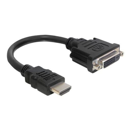 Cable Delock HDMI-DVI de 0,2 m, Negro