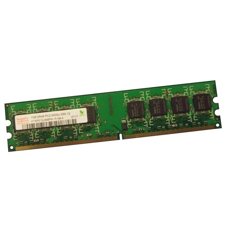 Hynix 1GB DDR2 667MHz PC2-5300U Memory Module (240-Pin DIMM, CL5)
