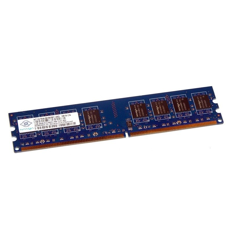 Nanya NT1GT64U8HB0BY-25D 240-Pin DDR2 RAM (800MHz, 1GB, CL6)