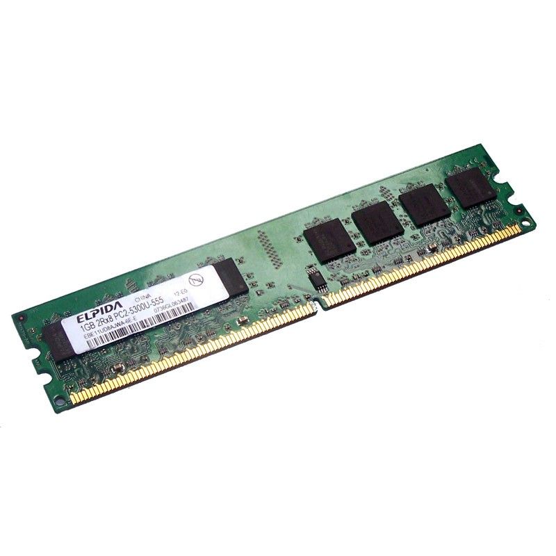 Elpida 1GB DDR2 RAM (EBE11UD8AJWA-6E-E, PC2-5300U, 667MHz)