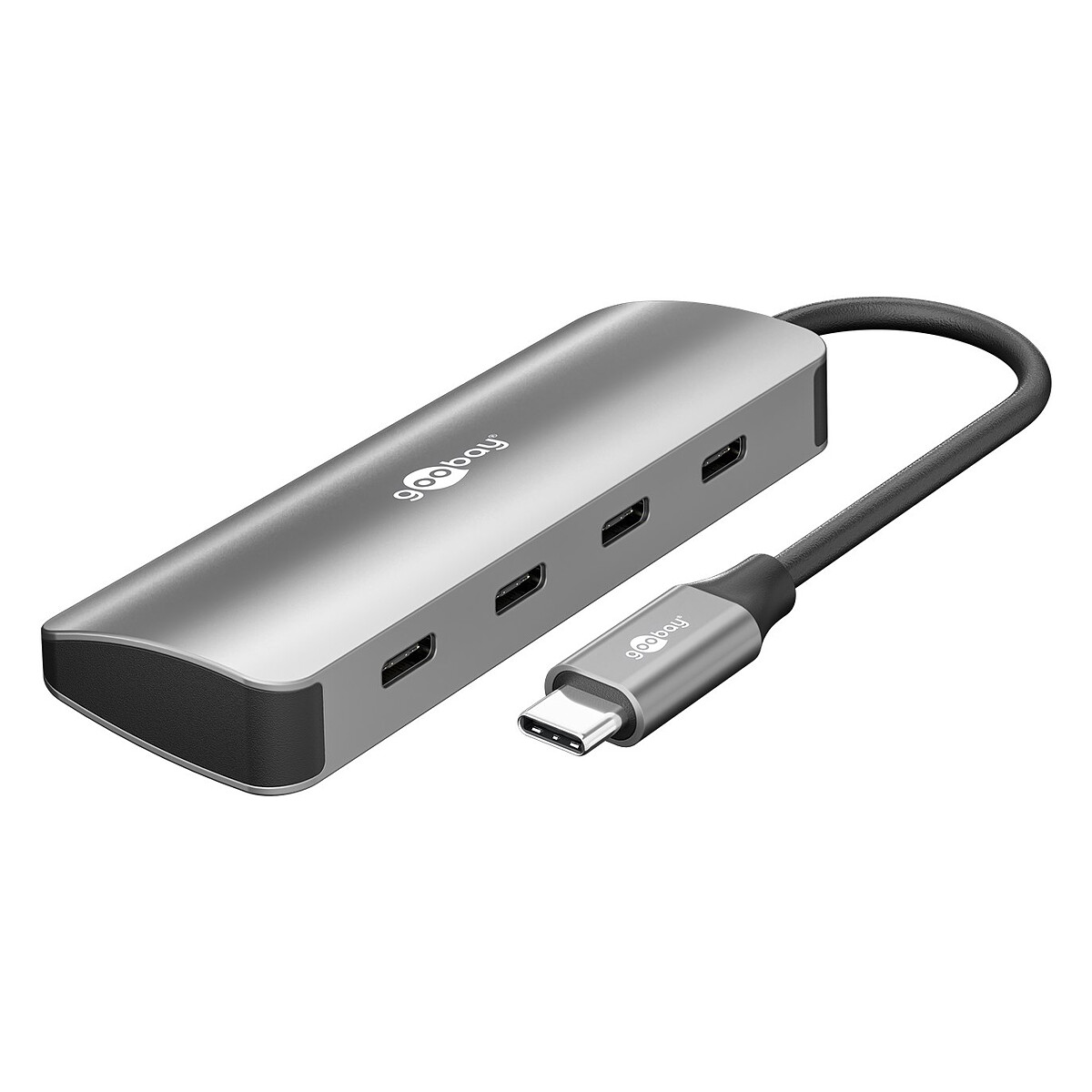 Goobay Slim 4-port USB Hub (USB-C vers 4 ports USB-C 3.2 10 Gbps)