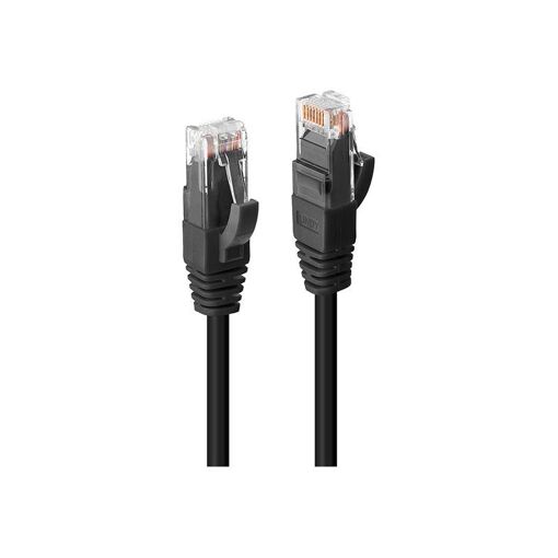 Lindy Premium CAT 6 UTP Cable - 7.5m, RJ-45 (M) to RJ-45 (M), Halogen-Free, Hook-Less - Black