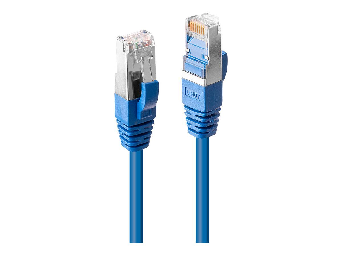 Lindy Premium RJ-45 to RJ-45 Cable - 30cm - SFTP Cat 6 - Halogen and Hook Free - Blue