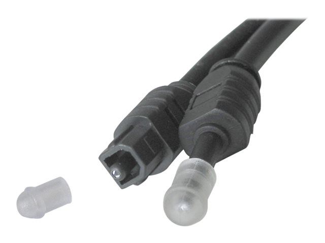 Cable de audio digital Lindy - Adaptador óptico de 2 m TOSLINK a macho de 3,5 mm