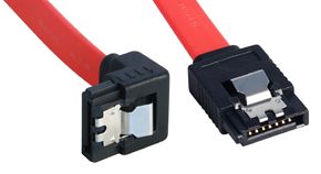 Lindy Internal SATA Cable with Bent Connector, Quick-Connect - 0.7m