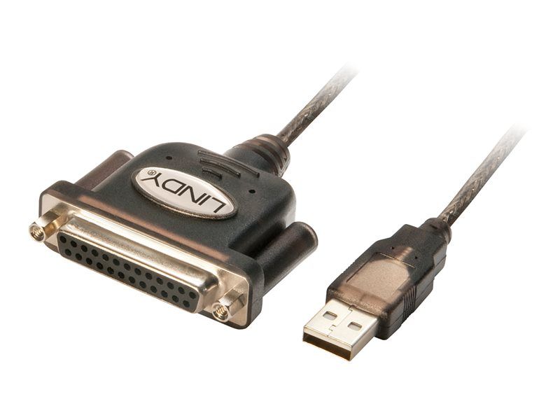 Lindy USB/Parallel Cable - 1.5m, USB (M) to DB-25 (F)