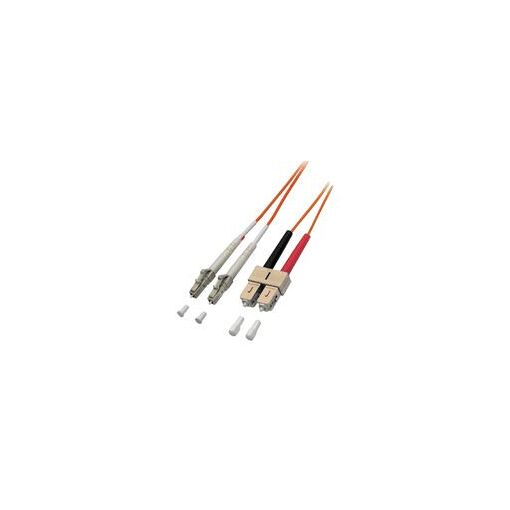 Cable de fibra óptica Lindy multimodo, 3 m, LC a SC, 50/125 micras, sin halógeno