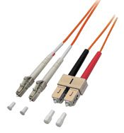 Lindy Multi-Mode Fiber Optic Cable, 3m, LC to SC, 50/125um, Halogen Free