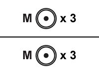 V7 Audio Cable - 3m, RCA Male to RCA Male, Black