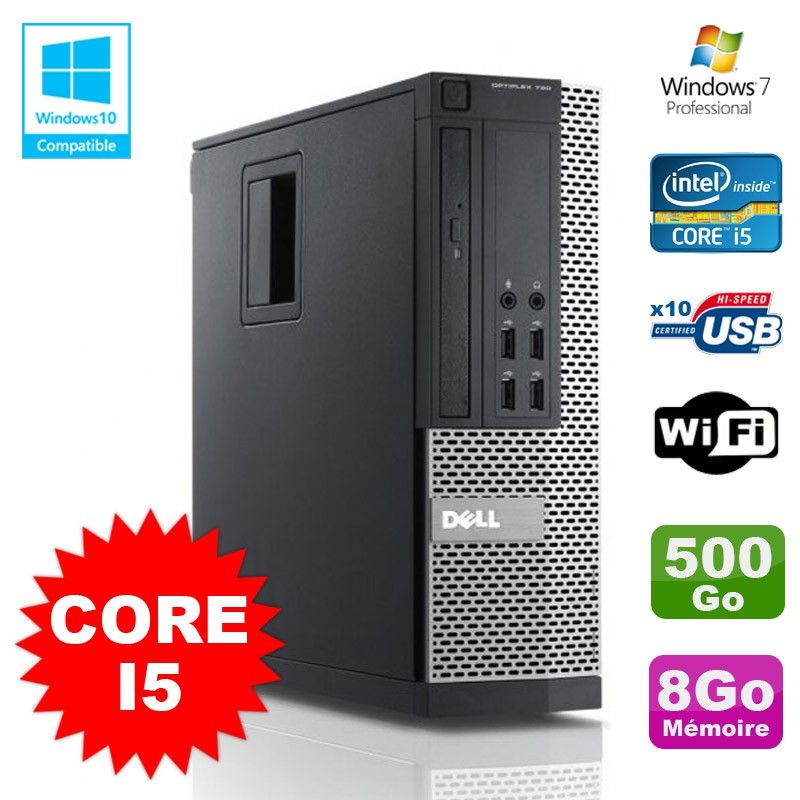 Dell Optiplex 790 SFF PC - Intel Core i5, 8GB RAM, 500GB HDD, WiFi, Windows 7 Pro