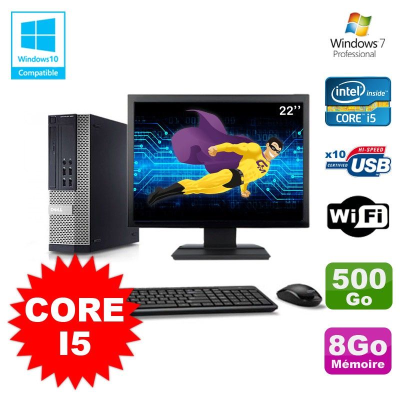 Dell Optiplex 790 SFF PC - Intel Core i5, 8GB RAM, 500GB HDD, WiFi, Windows 7