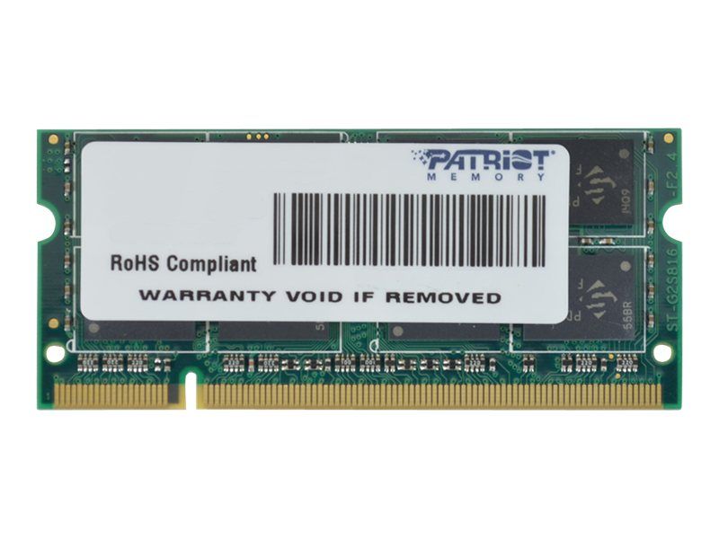 Patriot Signature Line 2GB DDR2 SO-DIMM 200-Pin Memory Module (800MT/s, PC2-6400, CL5, 1.8V, Unbuffered, Non-ECC)