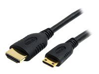 StarTech High-Speed HDMI with Ethernet Cable 1m - HDMI to Mini HDMI - M/M - HDMI Cable with Ethernet - Male HDMI for 19-pin Mini Type C HDMI Male - 1m - Shielded - Black