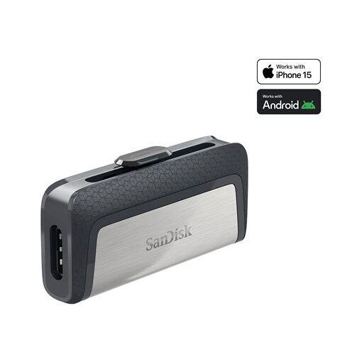 Unidad Flash SanDisk Ultra Dual USB 3.1 Tipo C 64 GB - Plata