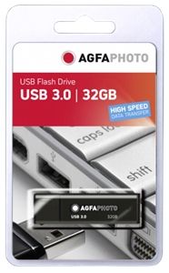 AgfaPhoto USB Flash Drive 32GB Type-A 3.2 (3.1) Gen 1 Black