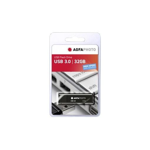 AgfaPhoto USB Flash Drive 32GB Type-A 3.2 (3.1) Gen 1 Black