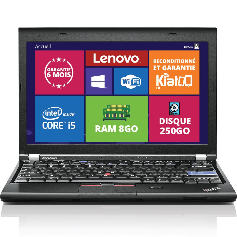 Portátil Lenovo ThinkPad X220 Ultrabook - Pantalla de 12,5'' Core i5 - 2,5 GHz - 8GB RAM - 250GB SSD - Reconstruido