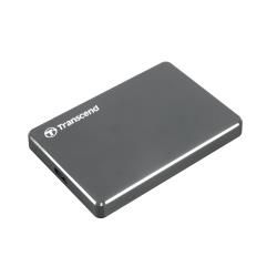 Transcend StoreJet 25C3 - Disco duro externo de 2 TB - 2,5" USB 3.0 - Acero gris