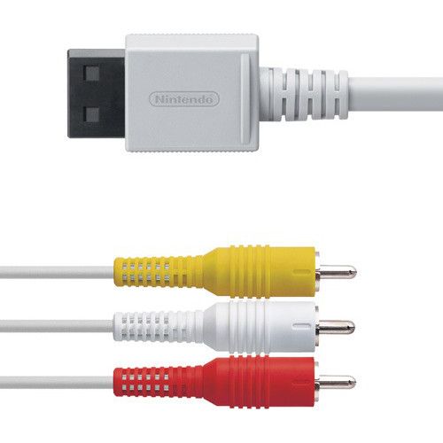 Câble vidéo AV RCA Nintendo pour Wii (neuf)
