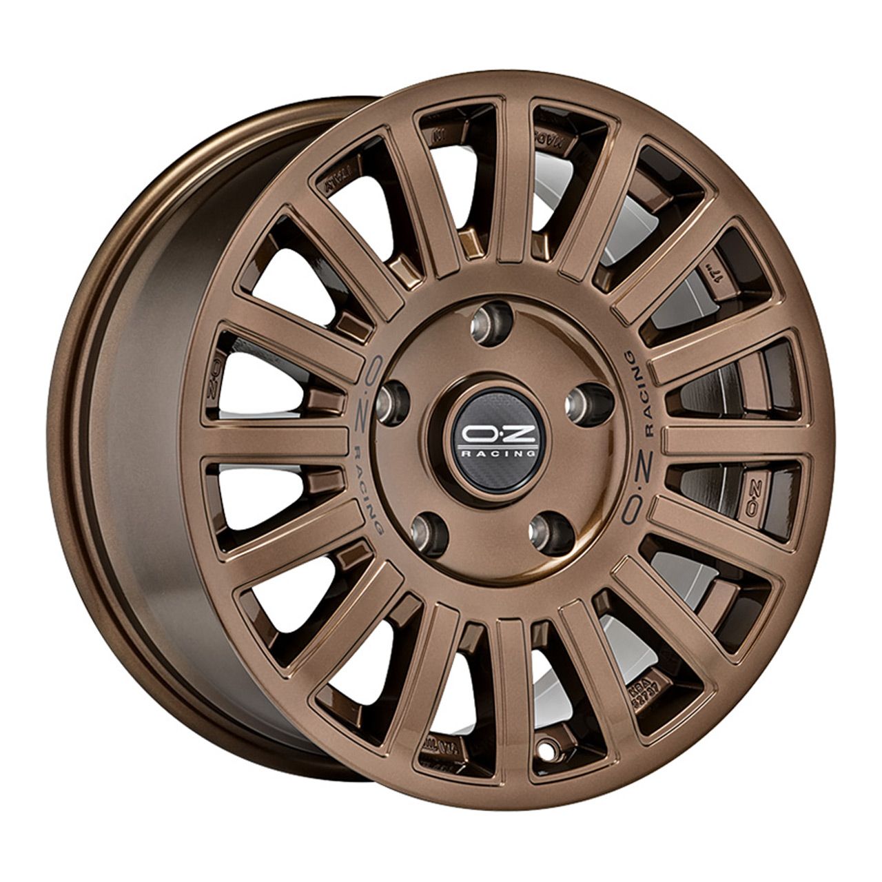 OZ Rally Raid 8.0J x 17, 5x120 ET35 Gloss Bronze with Black Lettering