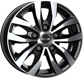MAK Load 5 Black Mirror Alloy Wheels, 6.5J x 16, 5x120 ET50