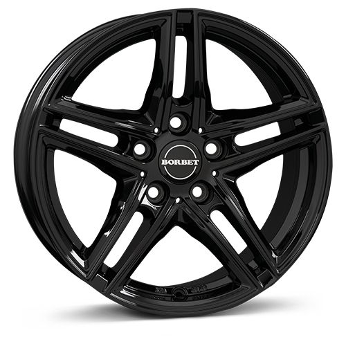 BORBET Design XR Alloy Wheel, 17x7.5, 5x112 ET36, Gloss Black